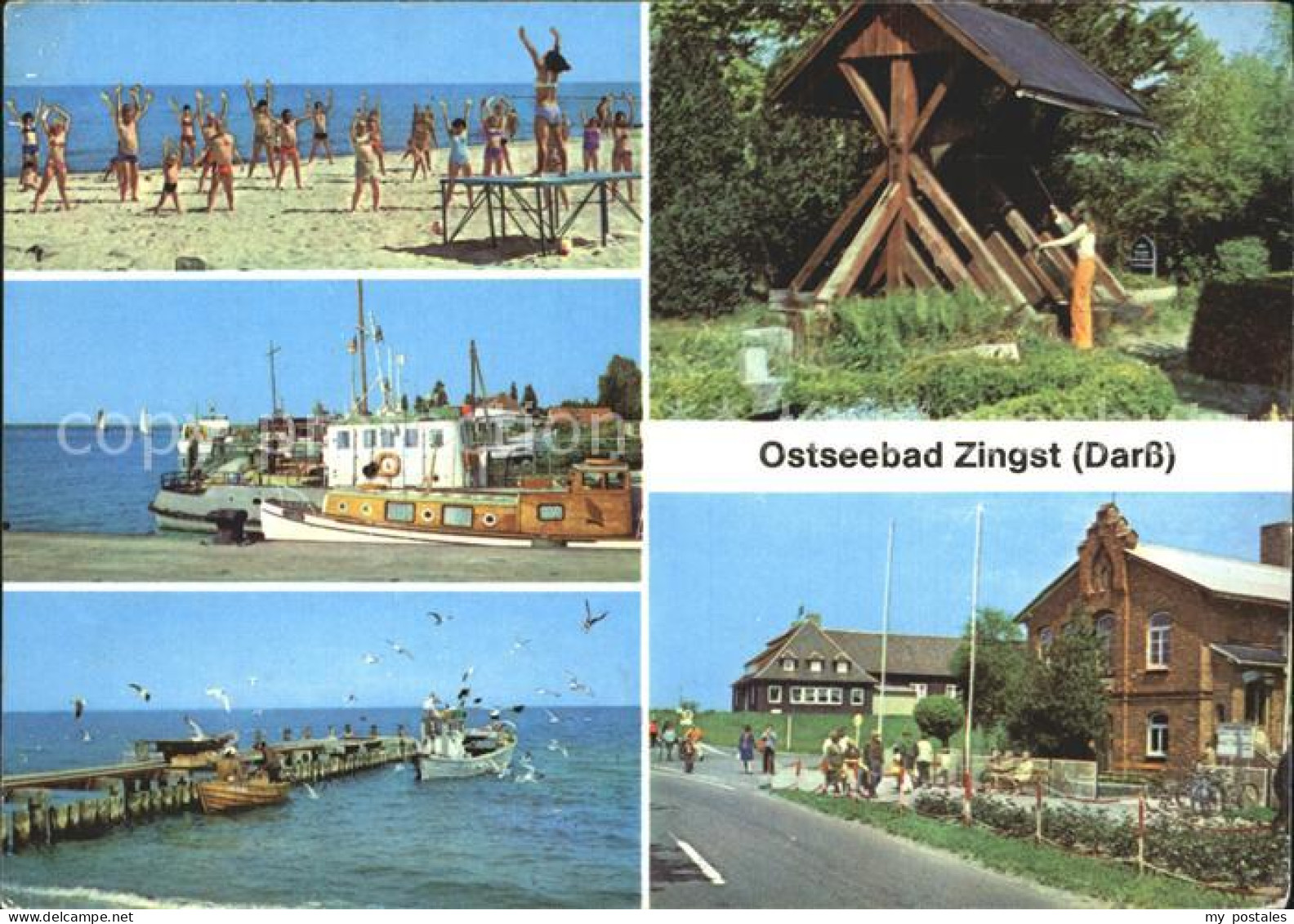 72373458 Zingst Ostseebad Darss Strandgymnastik Hafen Zingststrom Glockenstuhl Z - Zingst