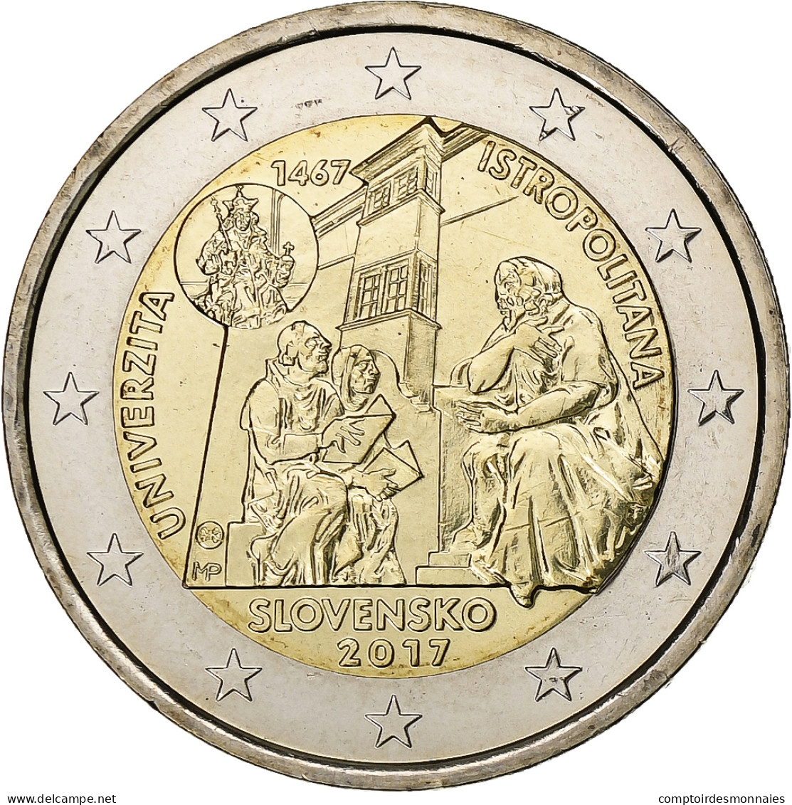 Slovaquie, 2 Euro, 2017, Kremnica, Bimétallique, SPL, KM:New - Slovacchia