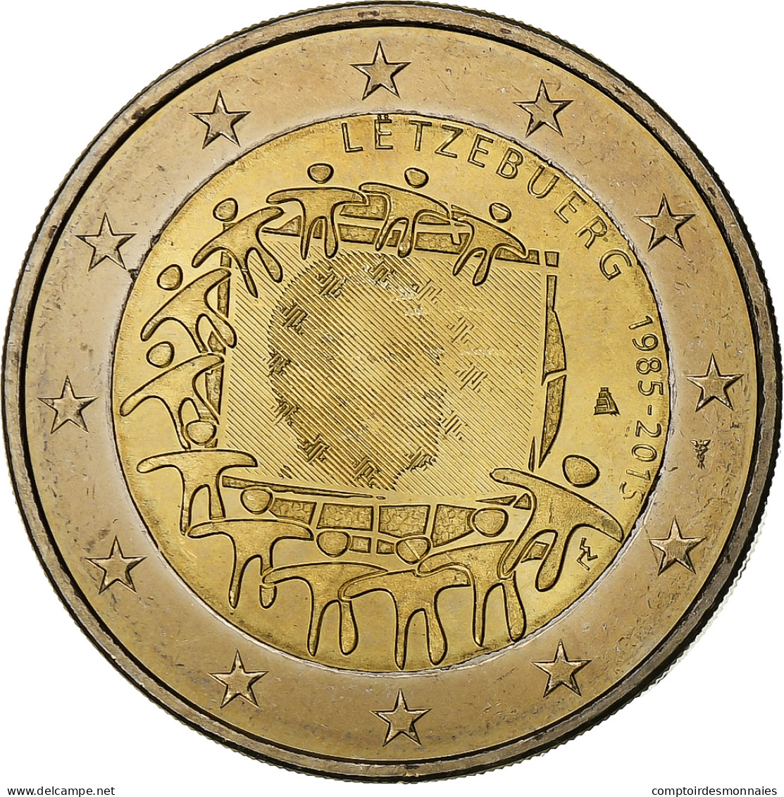 Luxembourg, 2 Euro, 2015, Utrecht, Bimétallique, SPL+ - Luxemburgo