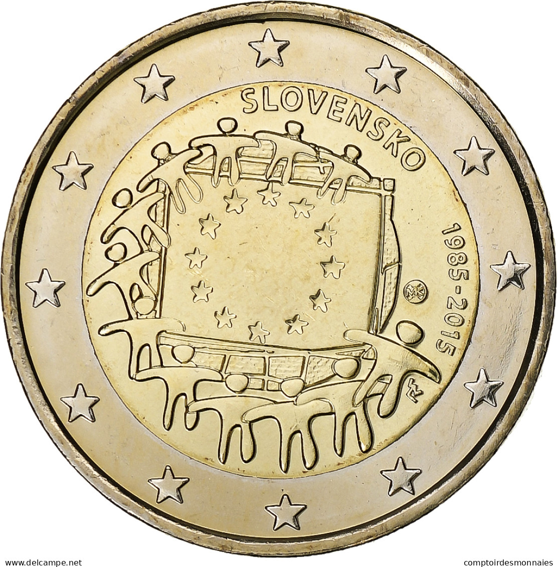 Slovaquie, 2 Euro, 2015, Bimétallique, SPL - Slovaquie