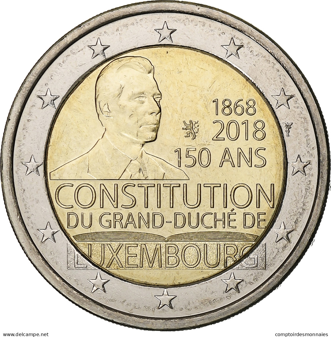 Luxembourg, 2 Euro, 2018, Utrecht, Bimétallique, SPL - Luxemburg