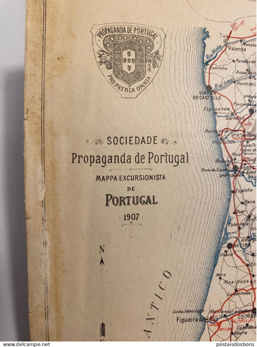 C10) turismo 1909 PORTUGAL SEUS MULTIPLOS ASPECTOS COMO PAÍS DE EXCURSÕES Sociedade Propaganda COM O MAPA!!