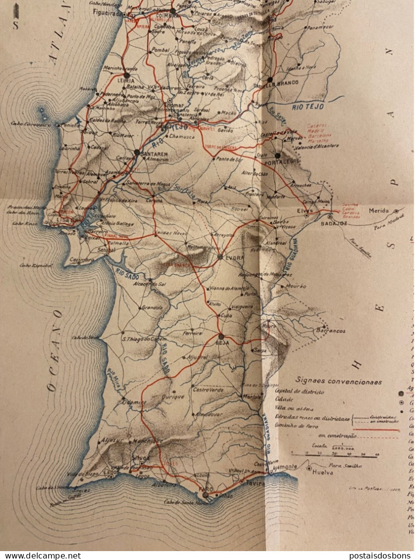 C10) turismo 1909 PORTUGAL SEUS MULTIPLOS ASPECTOS COMO PAÍS DE EXCURSÕES Sociedade Propaganda COM O MAPA!!