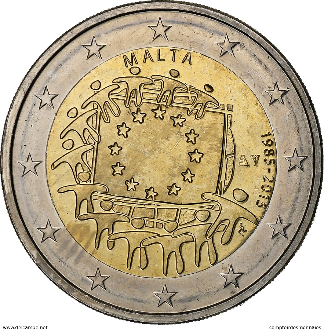 Malte, 2 Euro, 2015, Paris, Bimétallique, SPL - Malte