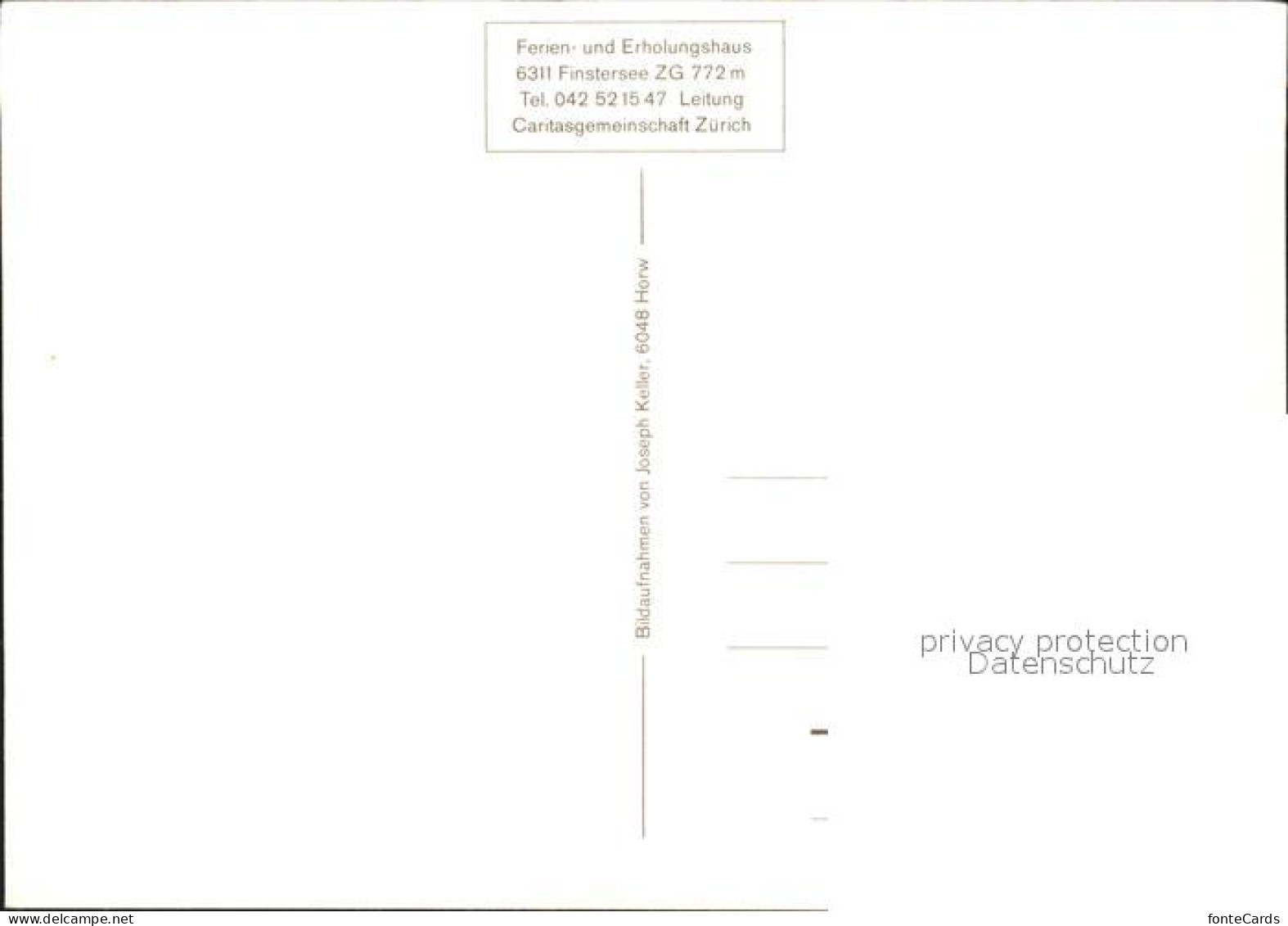 11886099 Finstersee Ferien Und Erholungshaus Caritas Zuerich Details Finstersee - Autres & Non Classés