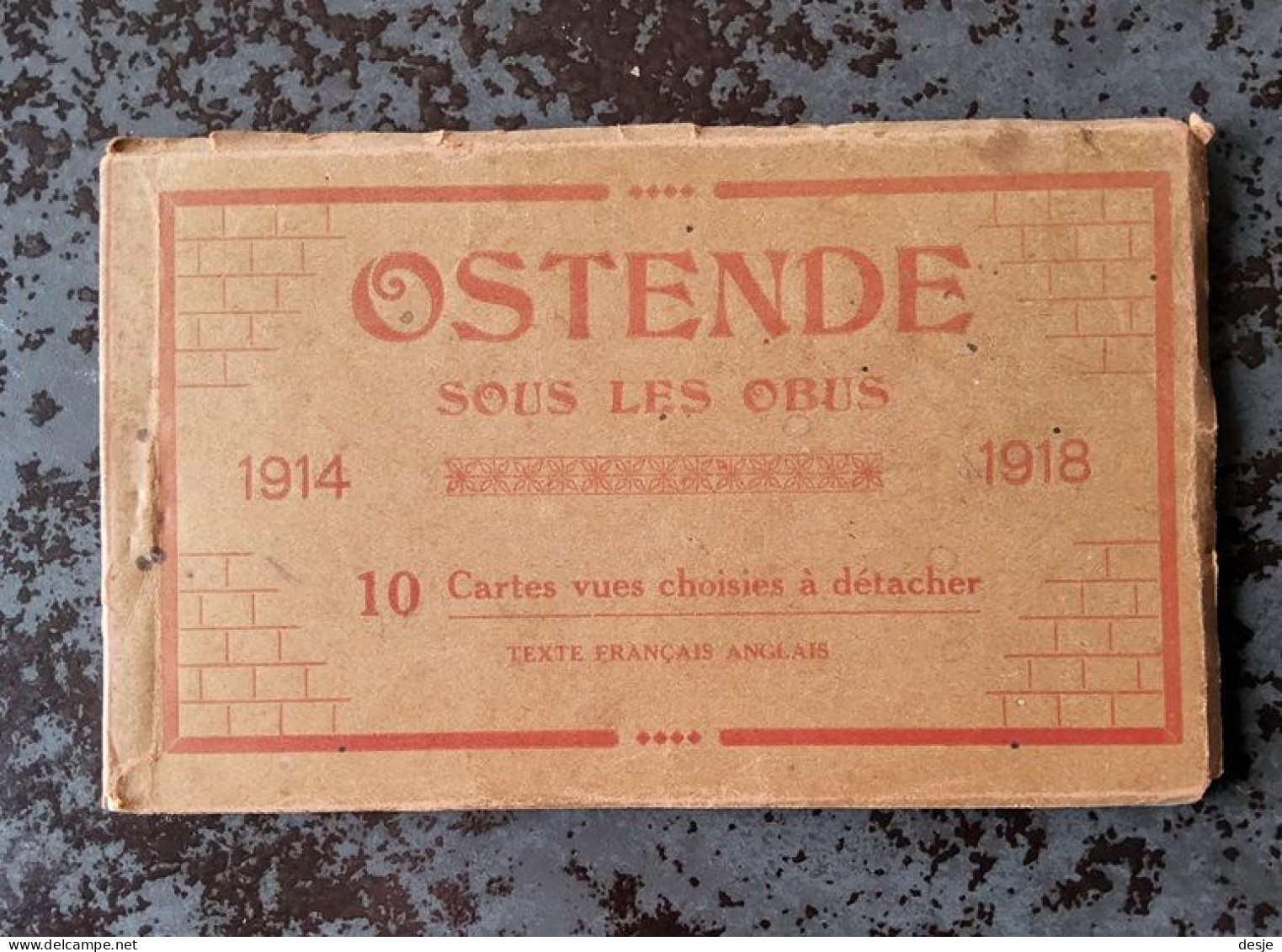 Oostende Ostende Sous Les Obus 1914-1918, 10 Zichtkaarten, - Oostende