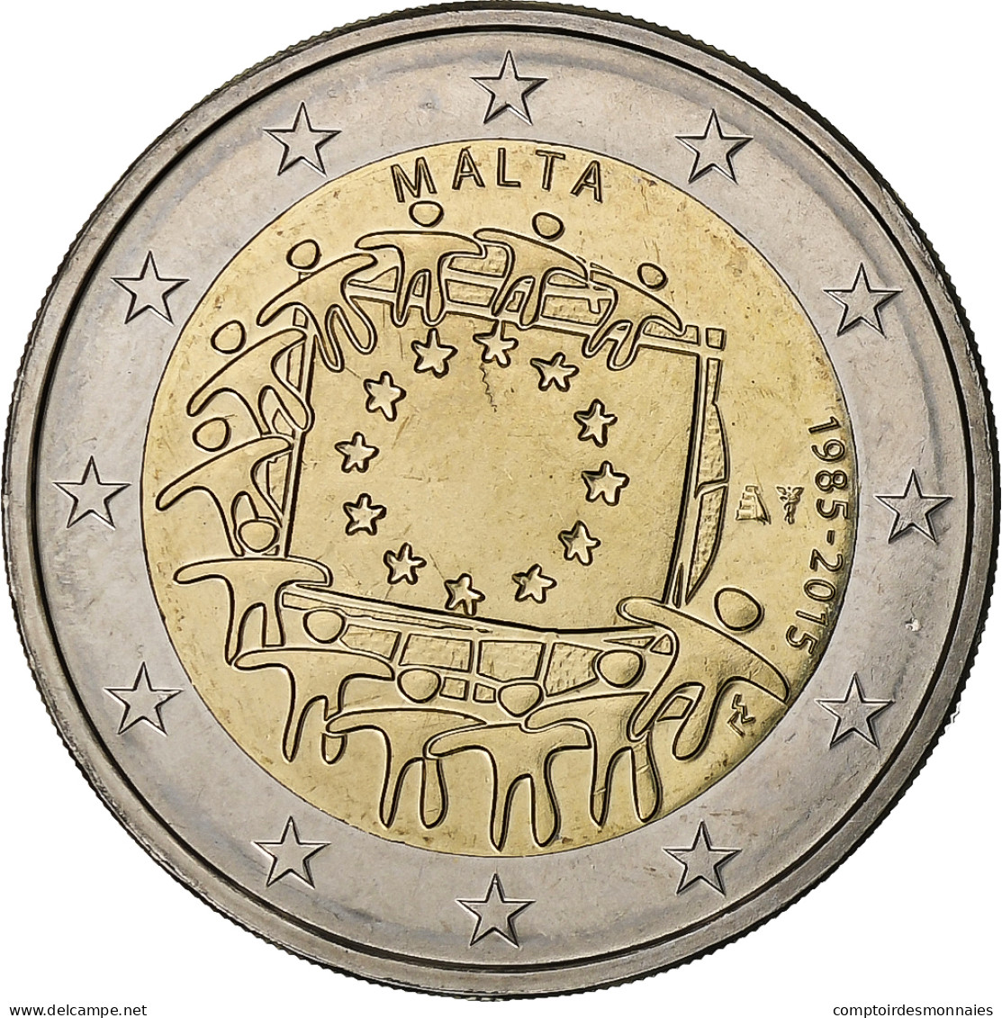 Malte, 2 Euro, 2015, Bimétallique, SPL - Malta