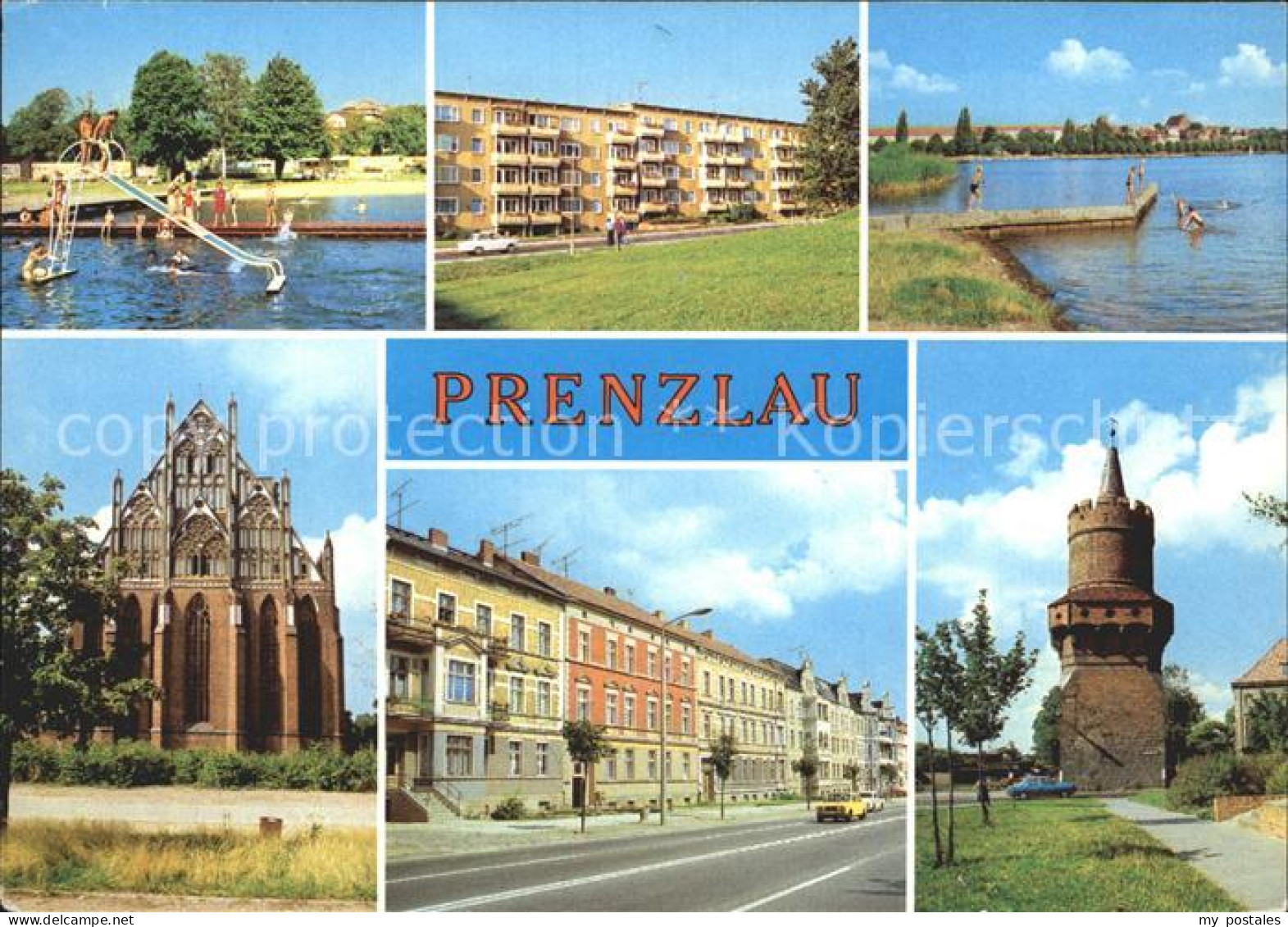72370896 Prenzlau Freibad Uckersee Neubauten Sankt Marienkirche Mitteltorturm Pr - Prenzlau
