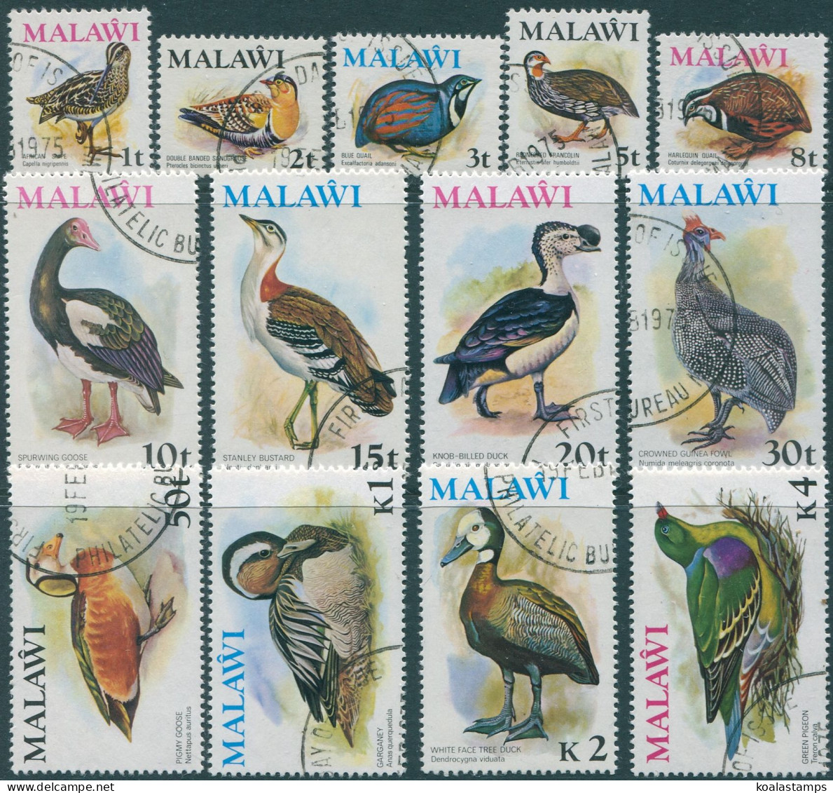 Malawi 1975 SG473-504 Birds Set FU - Malawi (1964-...)