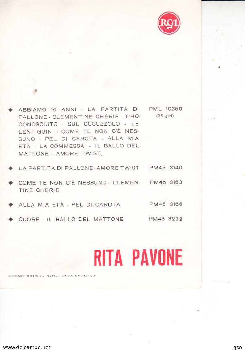 RITA PAVONE  - (RCA) - Europe