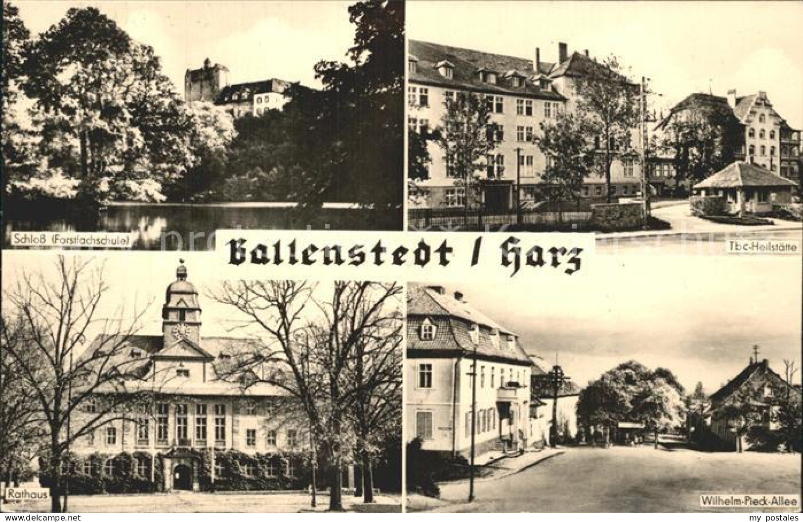 72365807 Ballenstedt Schloss Forstfachschule Tbc Heilstaette Wilhelm Pieck Allee - Ballenstedt