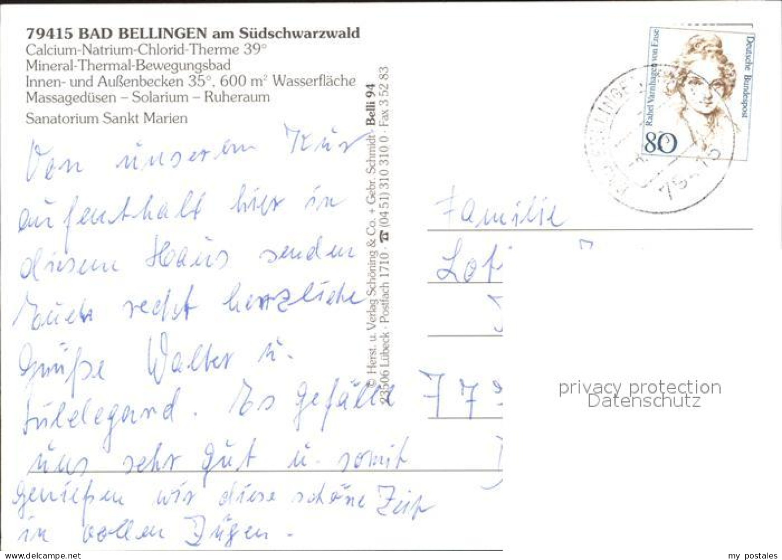 72364889 Bad Bellingen Sanatorium Sankt Marien Bad Bellingen - Bad Bellingen