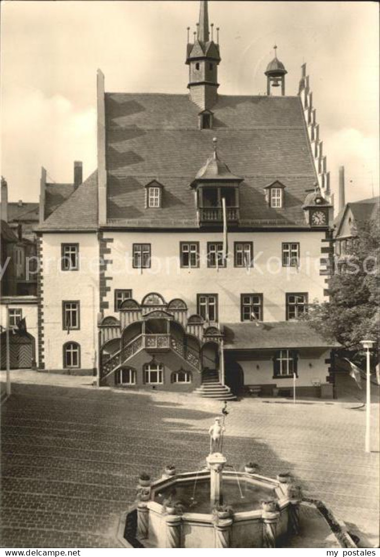 72361289 Poessneck Rathaus Marktbrunnen Poessneck - Poessneck