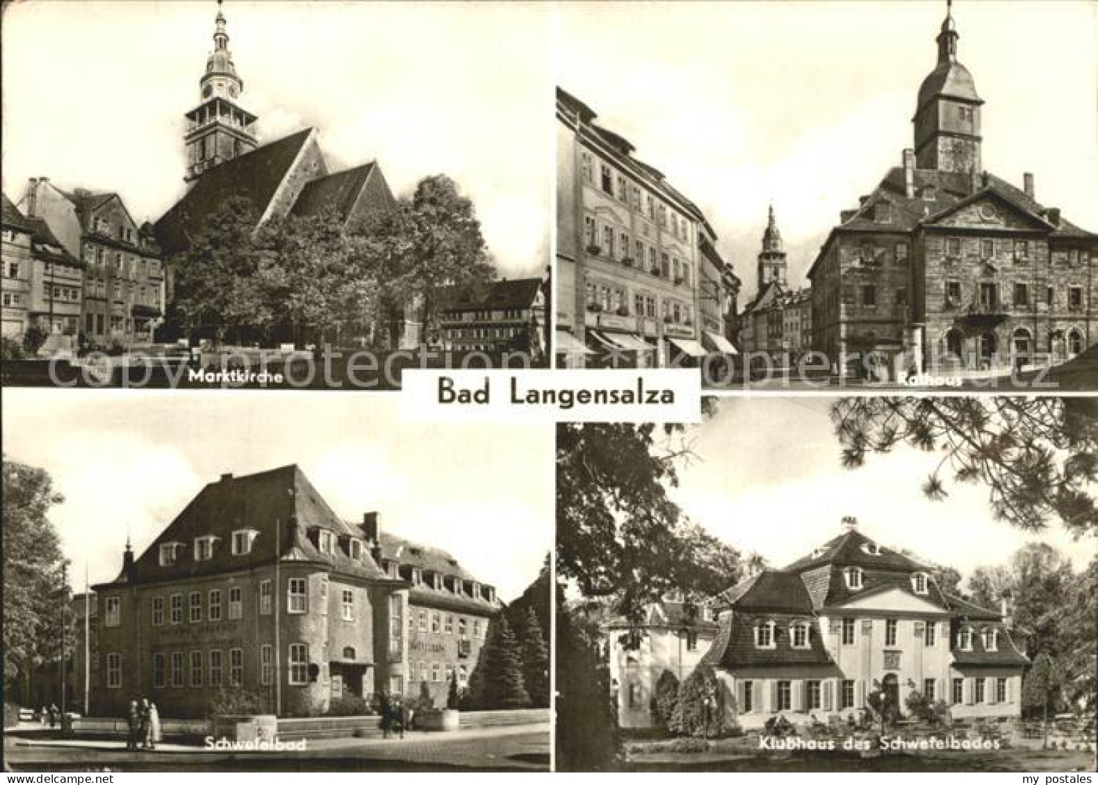 72359951 Bad Langensalza Marktkirche Rathaus Schwefelbad Klubhaus Bad Langensalz - Bad Langensalza
