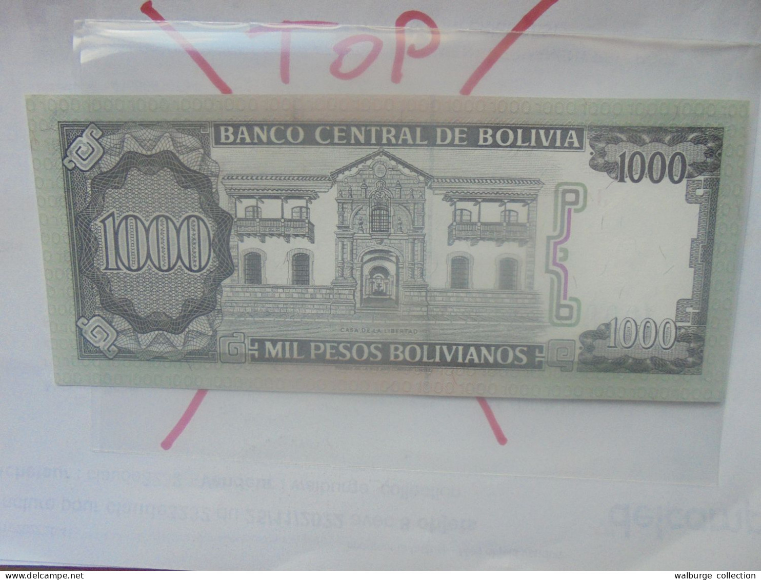 BOLIVIE 1000 PESOS BOLIVIANOS 1982 Neuf (B.33) - Bolivien