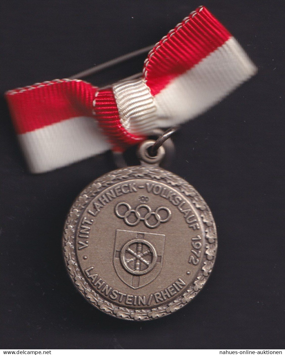 Lahneck Medaille Sport Laufen 5.Int Volkslauf 1972 Oberlahnstein-Rhein Hexenturm - Commémoratives