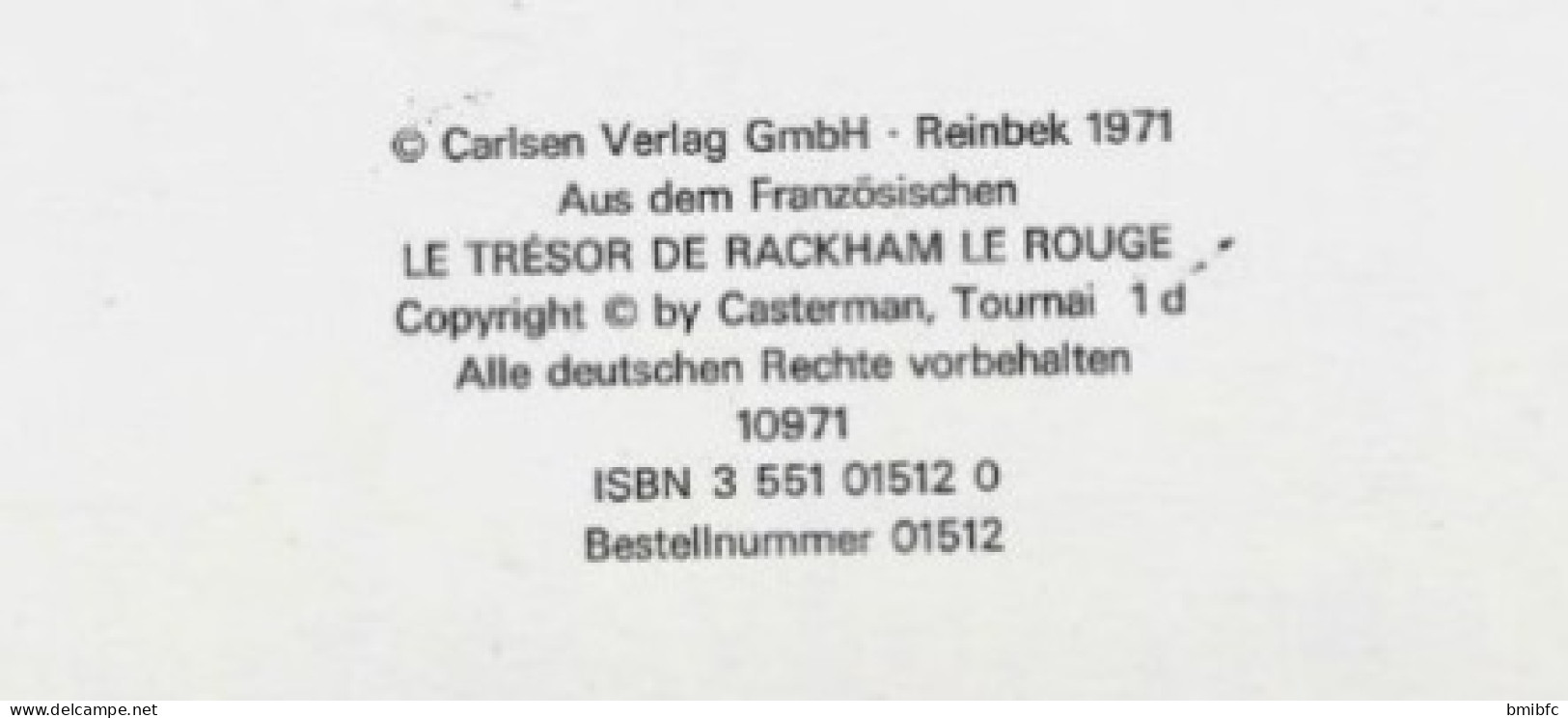 HERGÉ - TIM UND STRUPPI - DER SCHATZ RACKHAMS DES ROTEN - Otros & Sin Clasificación