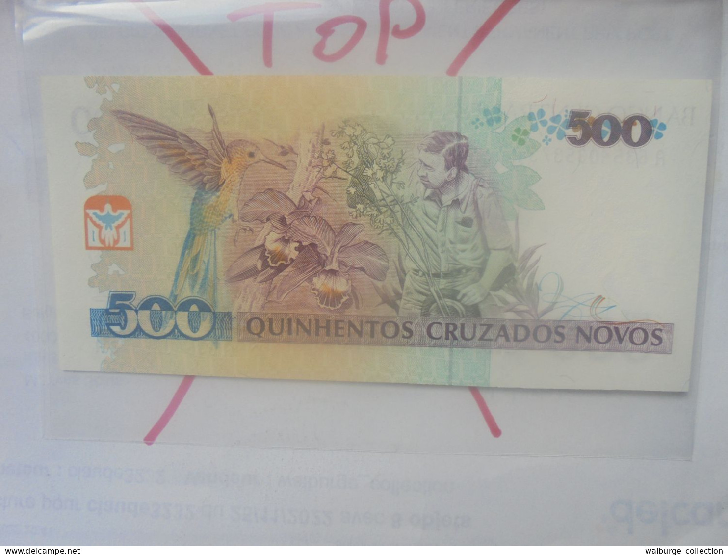 BRESIL 500 CRUZEIROS/500 CRUZADOS 1990 Neuf (B.33) - Brazilië