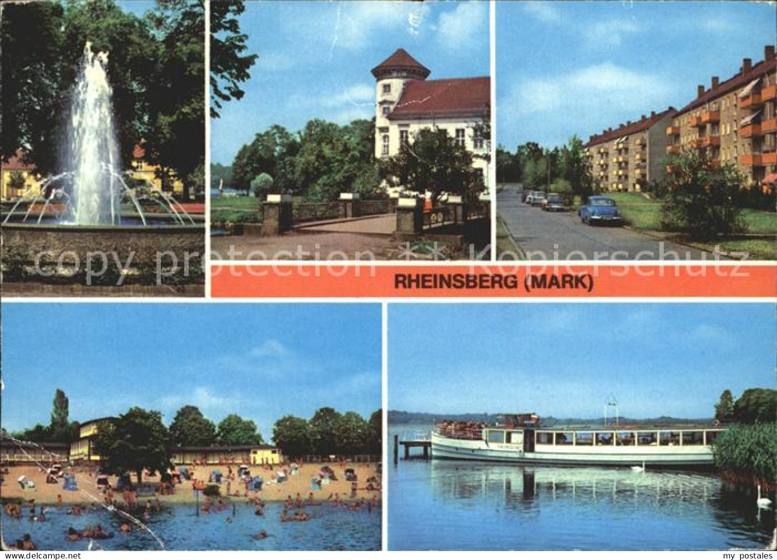 72355001 Rheinsberg Springbrunnen Platz Der Befreiung Schloss Jetzt Sanatorium J - Zechlinerhütte