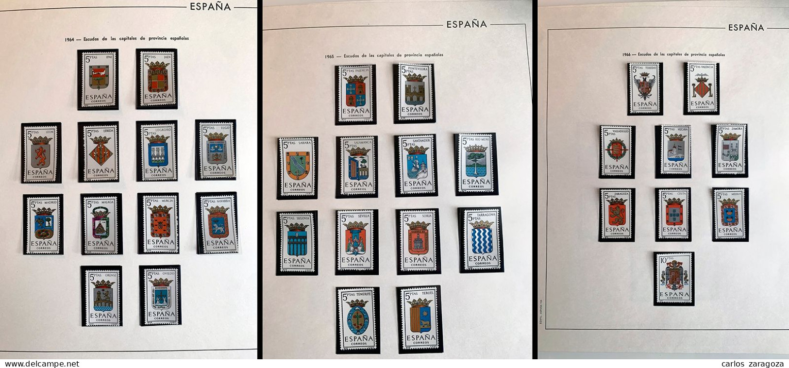 ESPAÑA—Años Completos 1970/1976 + Escudos + Trajes ** MNH Stamps. En ALBUM Filabo 15 Anillas Con Hojas EDIFIL - Collezioni