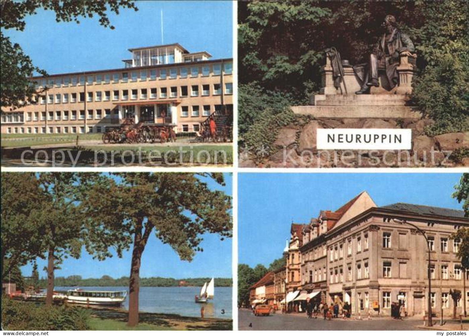 72354639 Neuruppin Poliklinik Fontane Denkmal Dampferanlegestelle Karl Marx Stra - Neuruppin