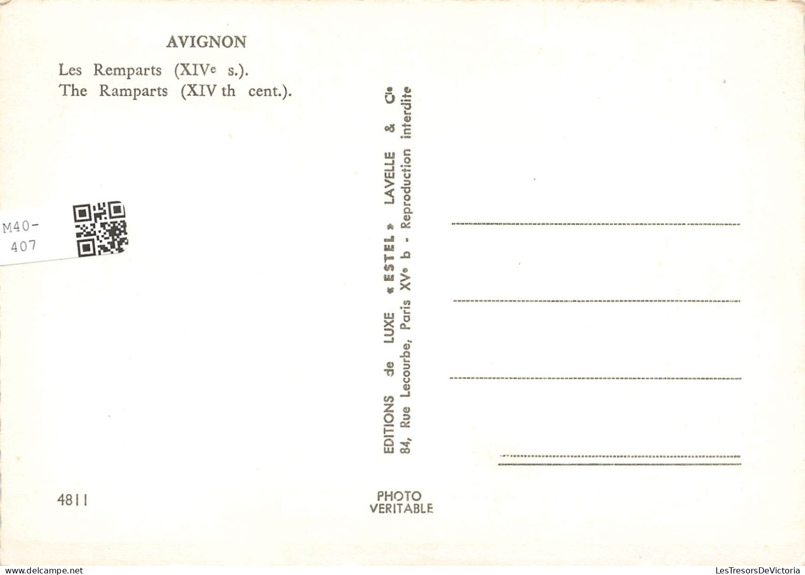FRANCE - Avignon - Les Remparts (XIVe S) - Carte Postale - Avignon