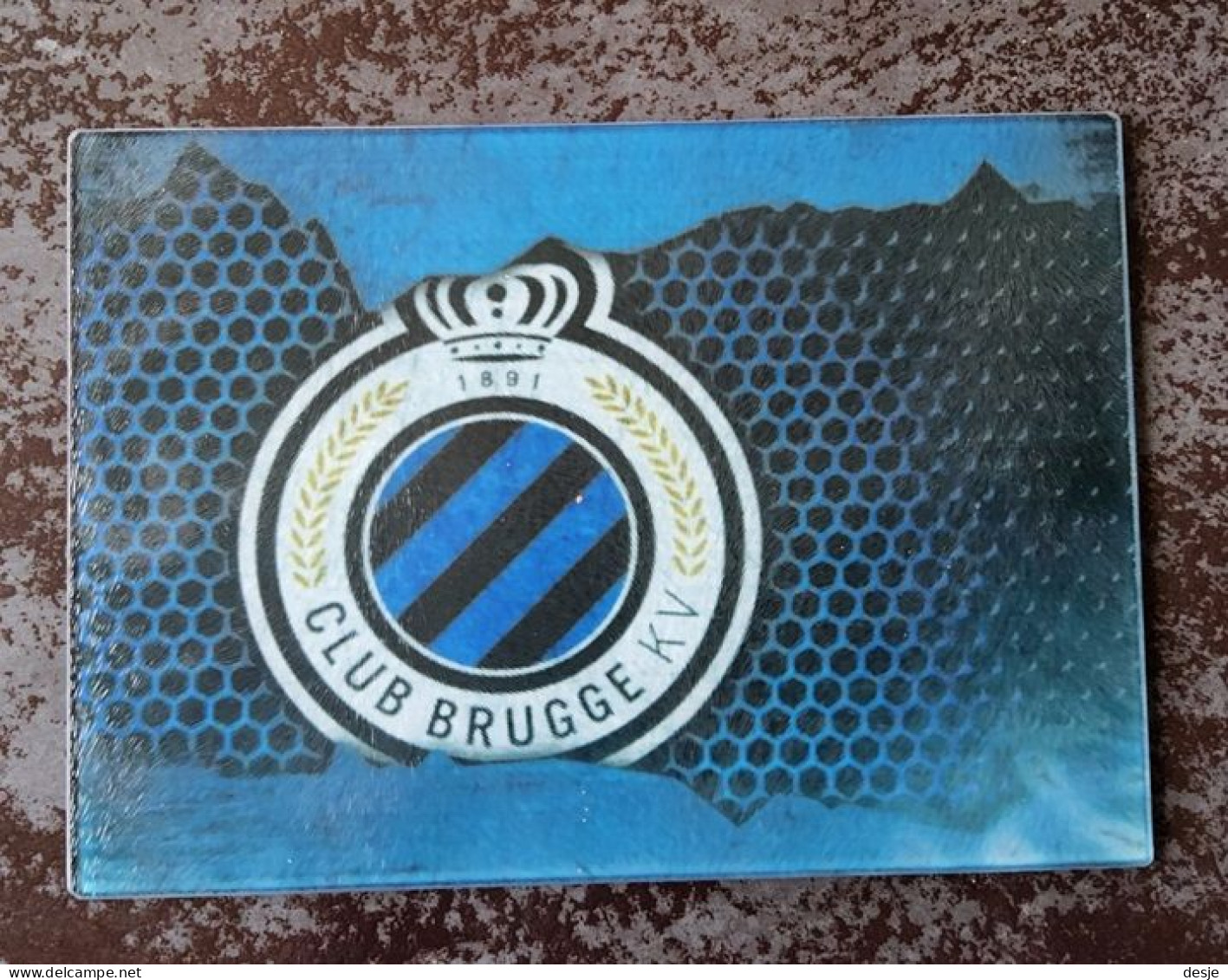 Plaat Van Club Brugge In Glas - Apparel, Souvenirs & Other