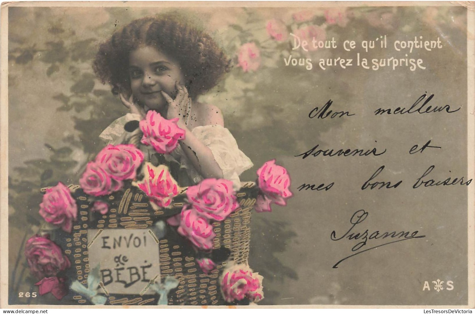 FANTAISIES - De Tout Ce Qu'il Contient Vous Aurez La Surprise - Une Jeune Fille Qui Sourit - Carte Postale Ancienne - Other & Unclassified