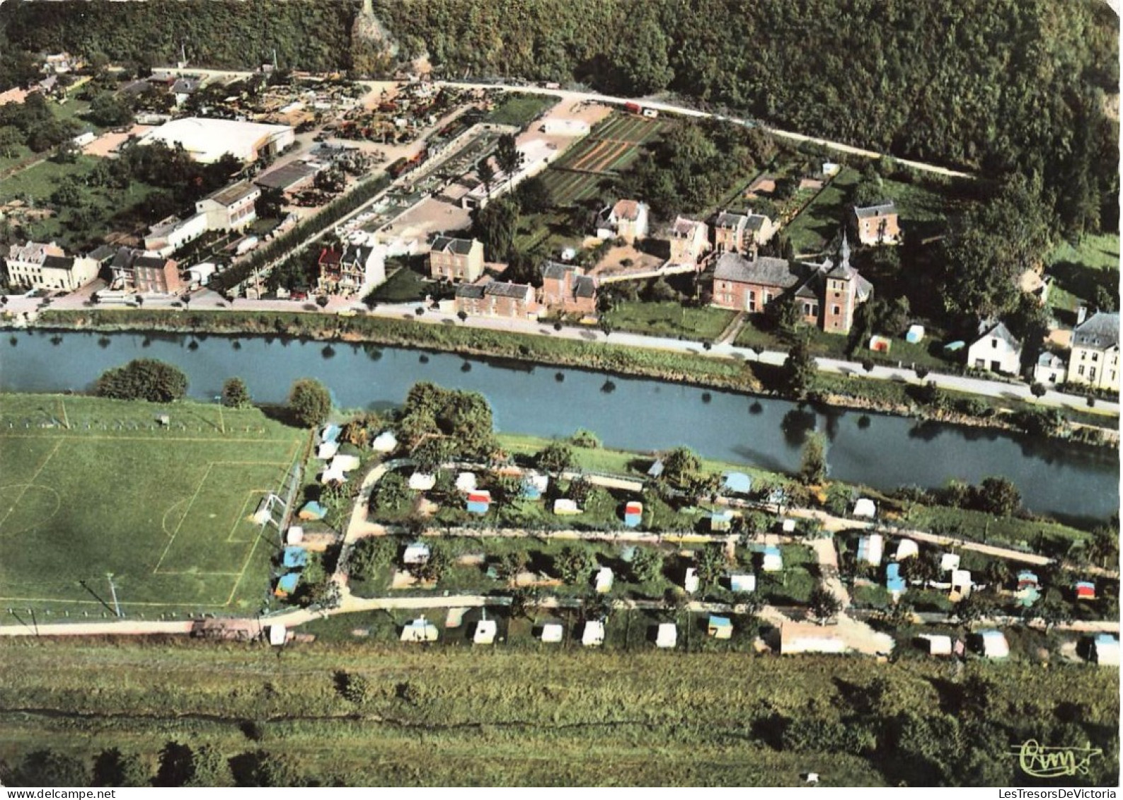 BELGIQUE - Chanxhe Sur Ourthe - Vue Aérienne - L'Ourthe Et Le Camping - Carte Postale - Lüttich