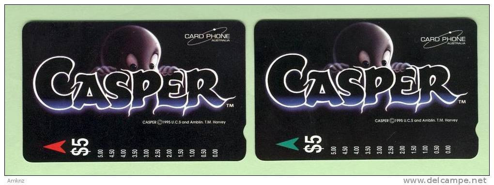 Australia - CardPhone - 1995 Casper Set (2) - Mint - Australie