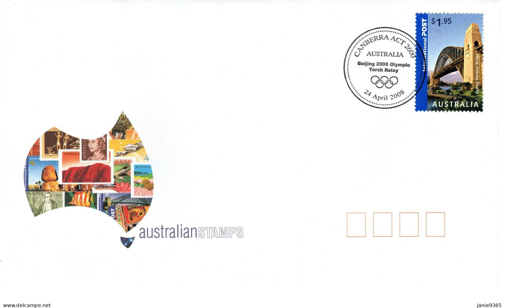 Australia 2008 Olympic Torch Relay Souvenir Cover - Storia Postale