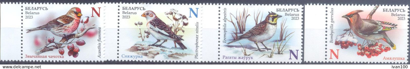 2023. Belarus, Birds - Winter Guests Of Belarus, 4v,  Mint/** - Belarus