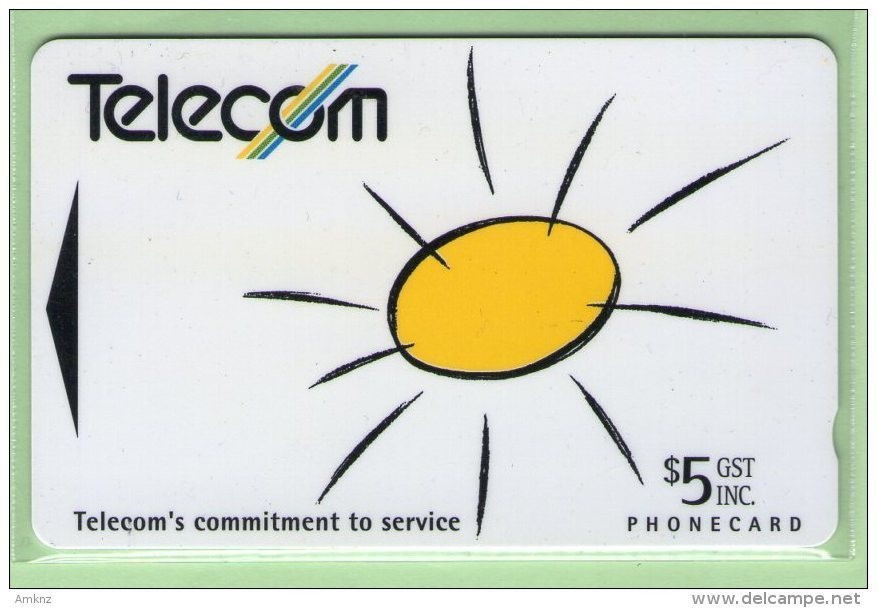 New Zealand - 1993 Telecom Commitment To Service - $5 Sun - Mint - NZ-P-6 - Nueva Zelanda