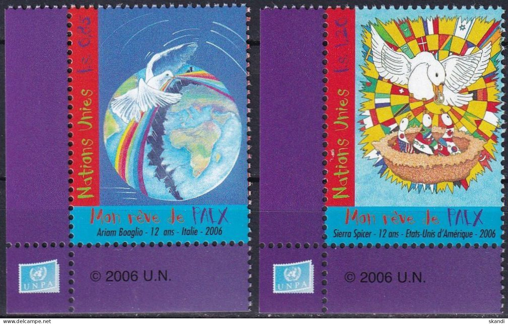 UNO GENF 2006 Mi-Nr. 551/52 Eckrand ** MNH - Nuovi