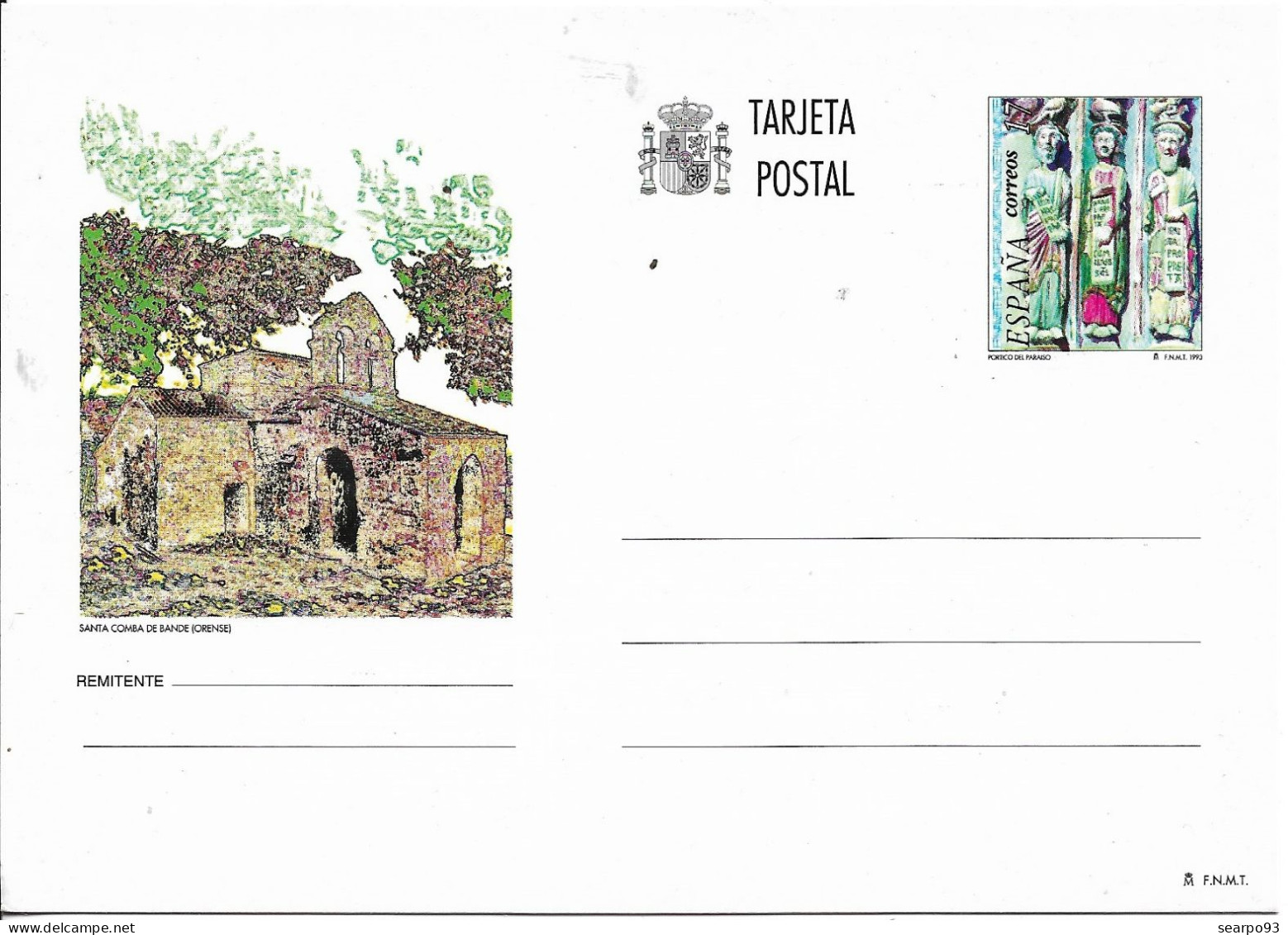 SPAIN. POSTAL STATIONERY. OURENSE. SANTA MARIA DE BANDE - 1931-....