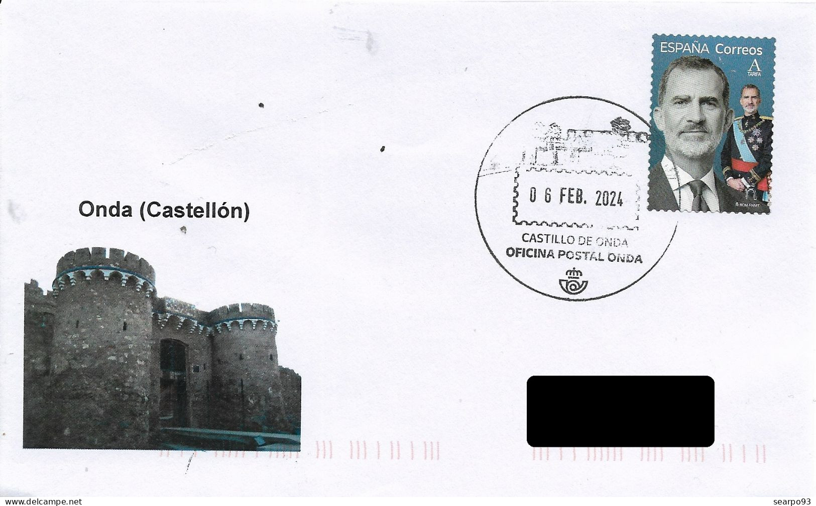 SPAIN. POSTMARK. ONDA CASTLE. 2024 - Other & Unclassified