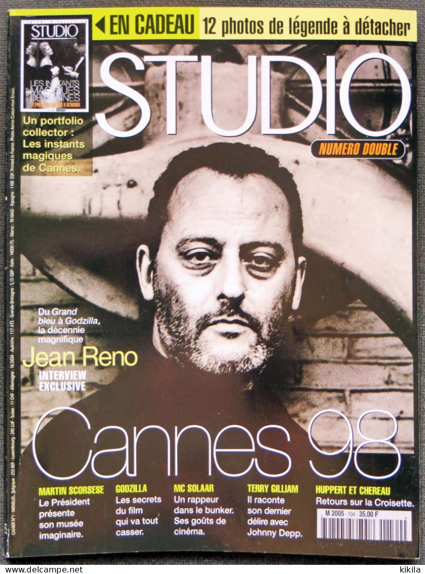 Revue STUDIO N° 134 Mai 1998 Spécial Cannes 98 Jean Reno  Martin Scorses  Godzilla  MC Solaar  Terry Gilliam Et Johnny * - Cinéma