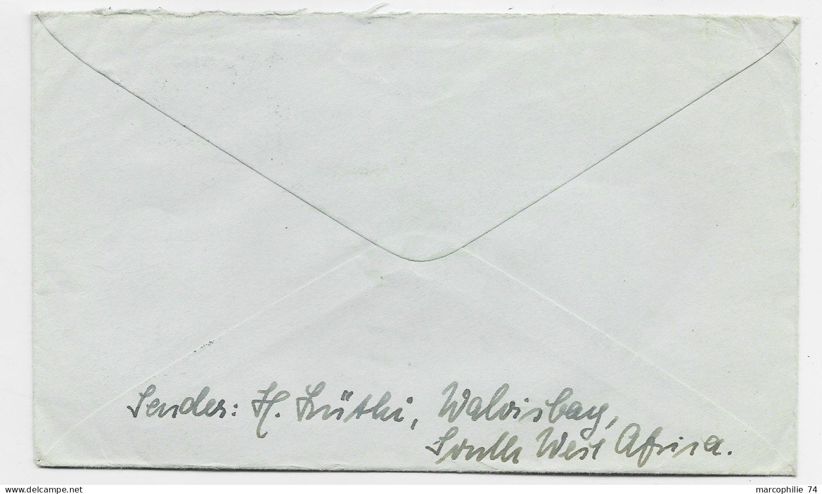 SUD AFRIKA 1/3 SOLO LETTRE COVER AIR MAIL WALVIS 1939 TO SUISSE - Covers & Documents