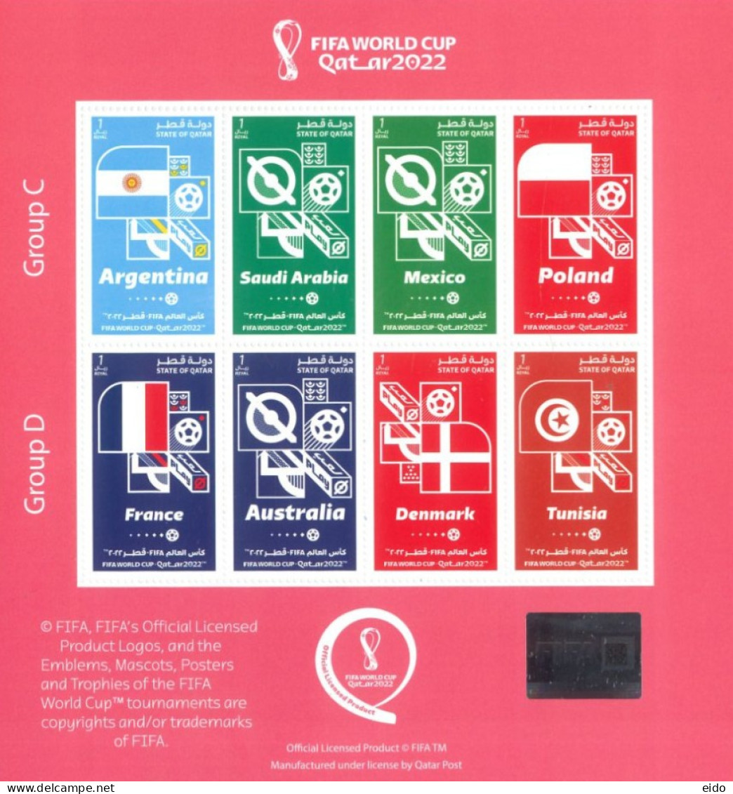 QATAR - 2022 - MINIATURE STAMPS SHEET OF FIFA WORLD CUP QATAR 2022, UMM(**). - Qatar