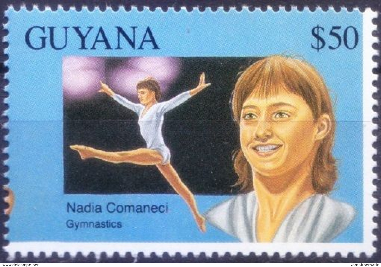 Guyana 1993 MNH, Nadia Comaneci Gymnastics, Sports - Gymnastics