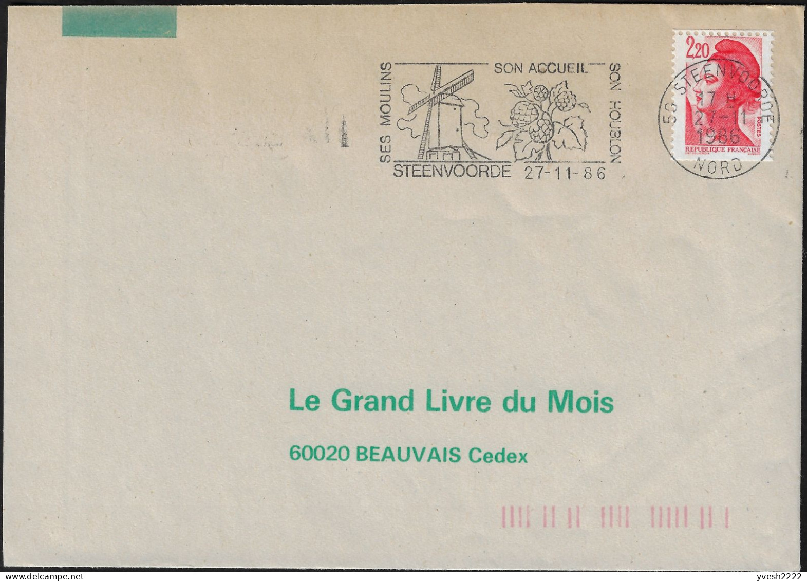 France 1977 à 1986. 2 épreuves D'oblitération Sécap & Les Mêmes Définitives. Steenvoorde, Moulins Houblon. Tirage 3 Ex. - Bières