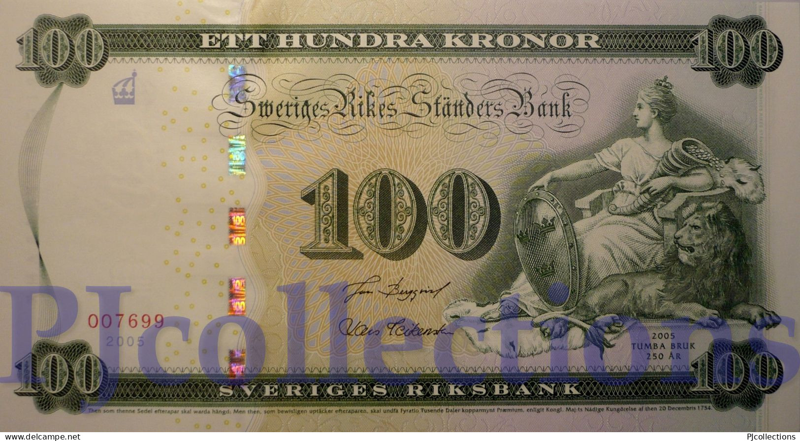 SWEDEN 100 KRONOR 2005 PICK 68 UNC RARE - Sweden