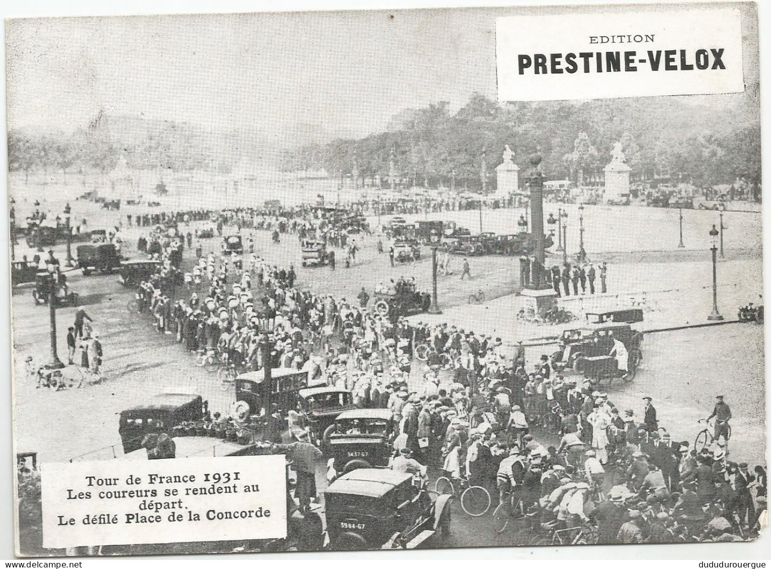 CYCLISME : TOUR DE FRANCE 1931 : LE DEFILE PLACE DE LA CONCORDE - Cycling