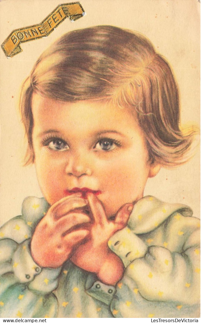 ENFANT - Bonne Fête - Un Bébé Les Doigts Dans La Bouche - Carte Postale - Autres & Non Classés