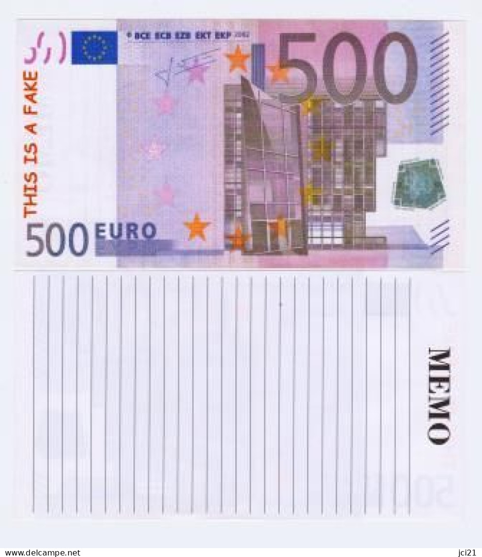 Billet Factice " 500 Euro This Is A Fake" Sans Valeur Marchande [Fictif, Spécimen, Fac-similé] (405)_numi101 - Fictifs & Spécimens