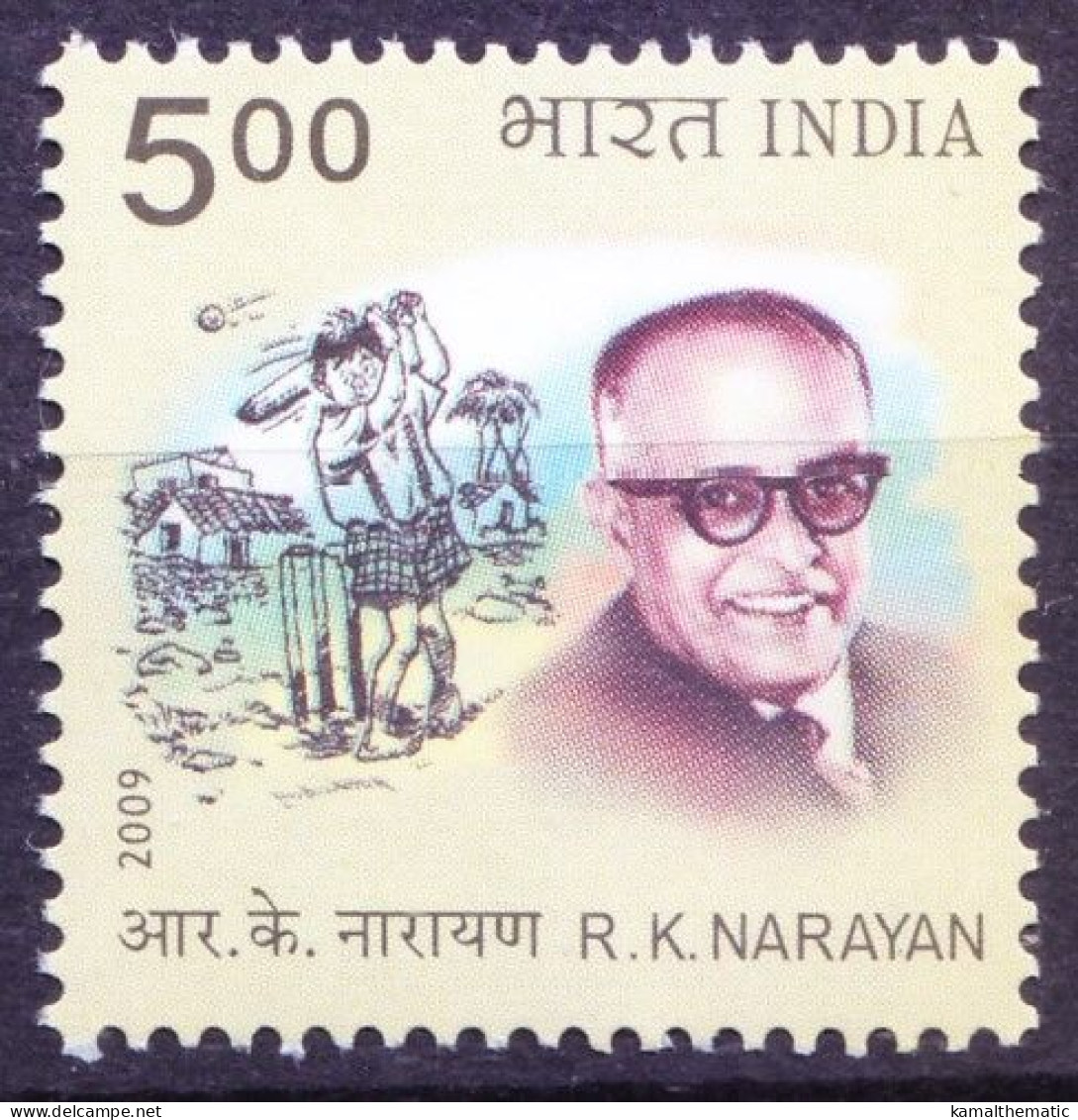 India 2009 MNH, R. K. Narayan Writer, Novelist, Cricket Sports - Cricket