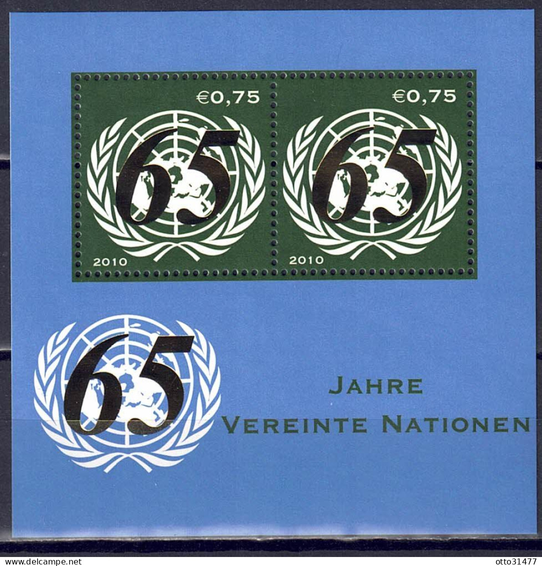 UNO Wien 2010 - 65 Jahre UNO,  Block 28, Postfrisch ** / MNH - Ungebraucht