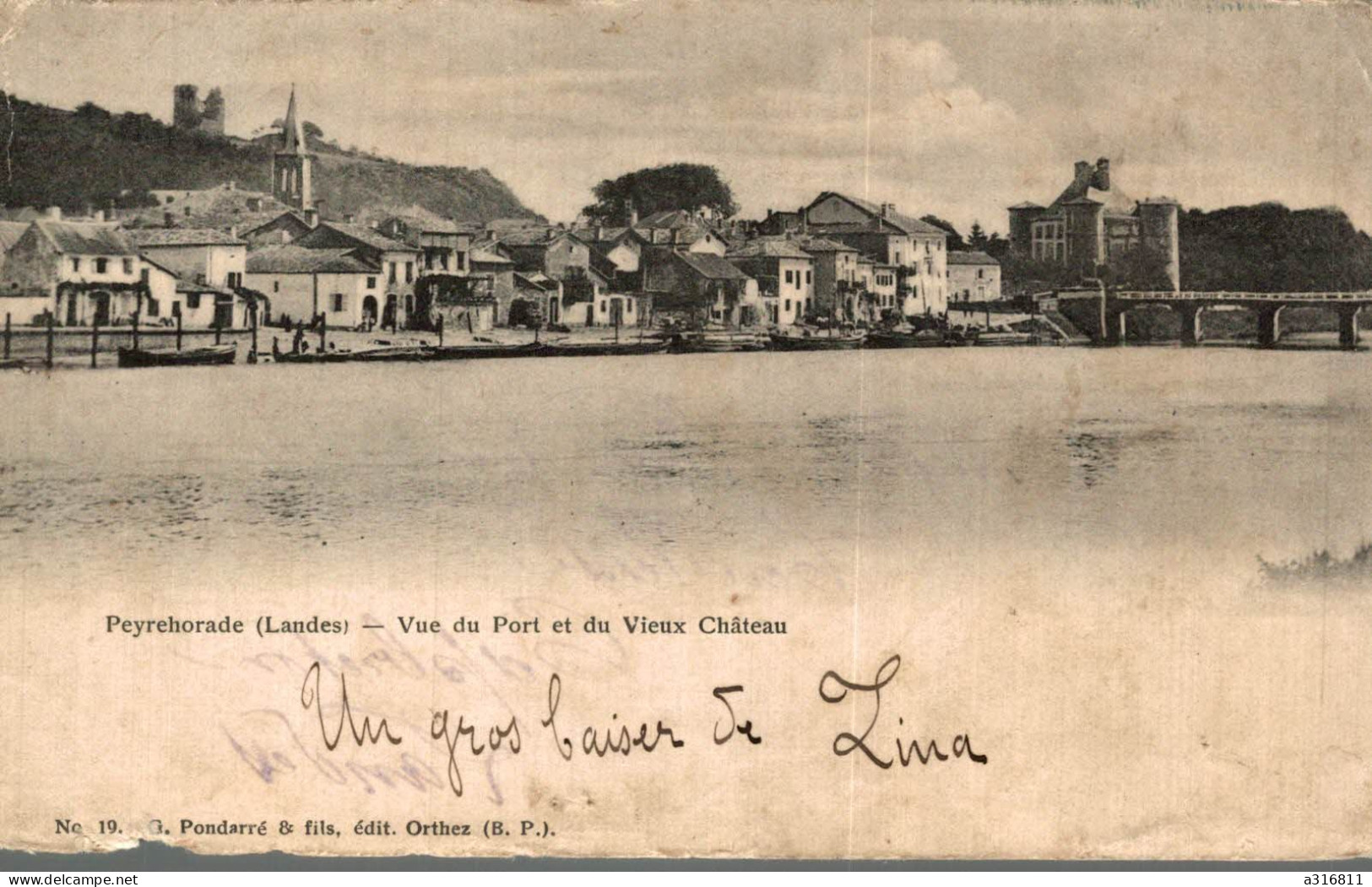 Peyrehorade Vue Du Port Et Du Vieux Chateau - Peyrehorade