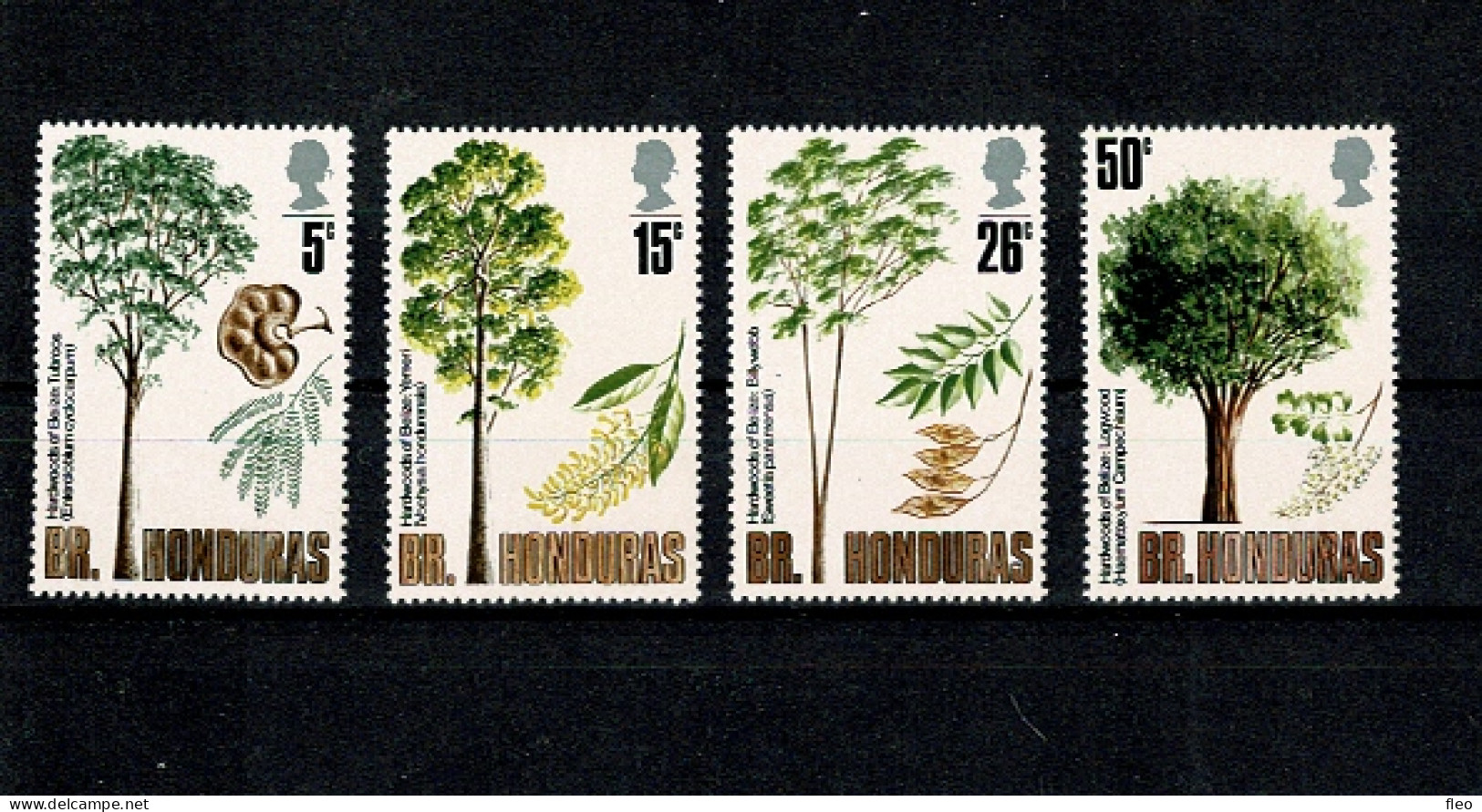 1971 British Honduras : Indigenous Hardwoods (3rd Series) Perf Set Of 4** - Britisch-Honduras (...-1970)
