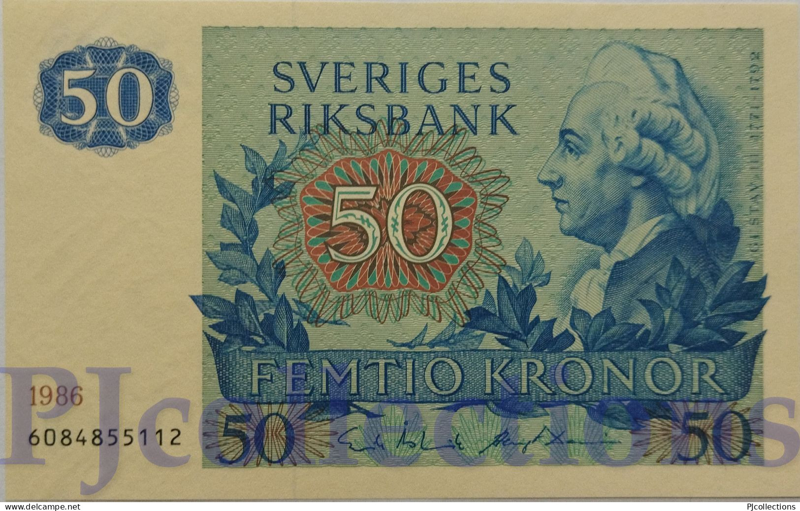 SWEDEN 50 KRONOR 1986 PICK 53d AU/UNC - Svezia